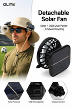 Solar Cooling Hat with Dual Fans – Wide Brim & USB Rechargeable 🌞🧢