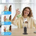 Auto Tracking Tripod with Gesture Control – 360° Rotating Phone Stand for Vlog & Live Streaming
