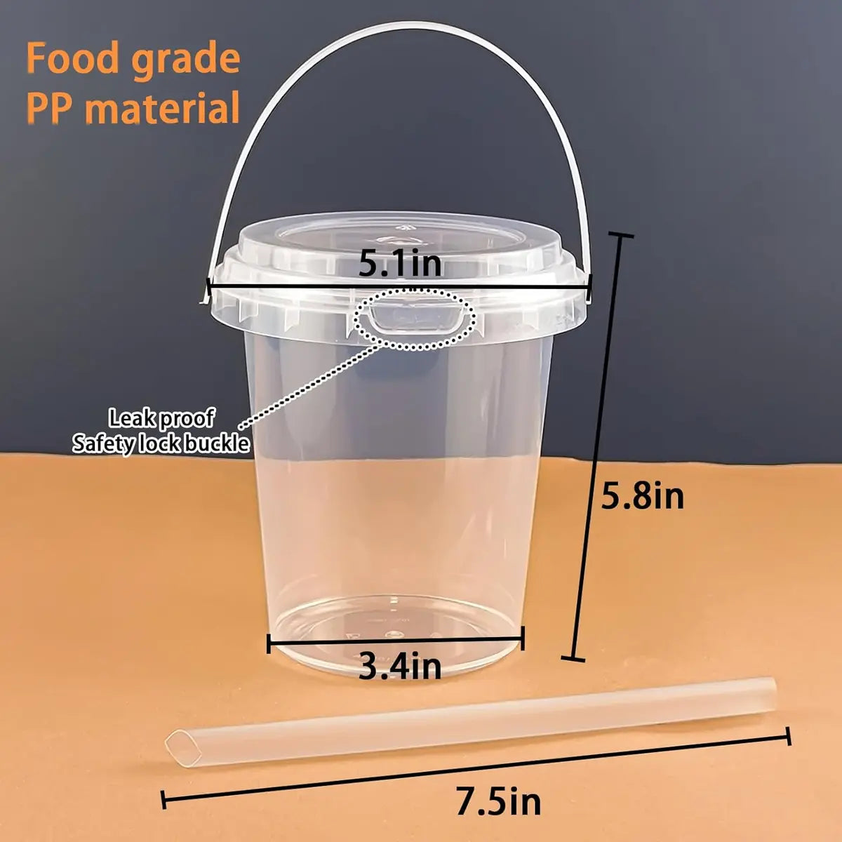Clear Plastic Cups with Lids & Straws – Sturdy, Reusable & Leak-Proof