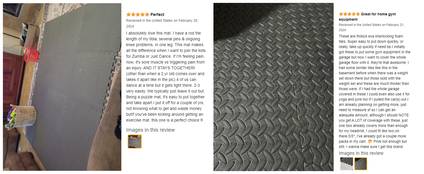 Extra-Thick EVA Foam Floor Tiles – 12″ &24″ Interlocking Mats 🧘🟦