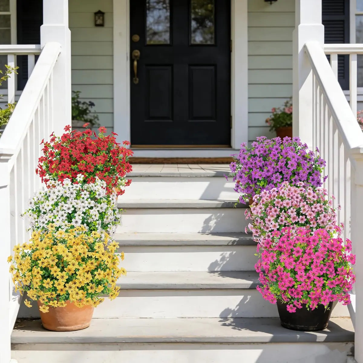 24&48Bundles UV Resistant Artificial Flowers – Vibrant Faux Florals for Indoor & Outdoor