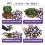🌺🌺Artificial Silk Spring Flowers Hanging Basket for Outdoor Indoor