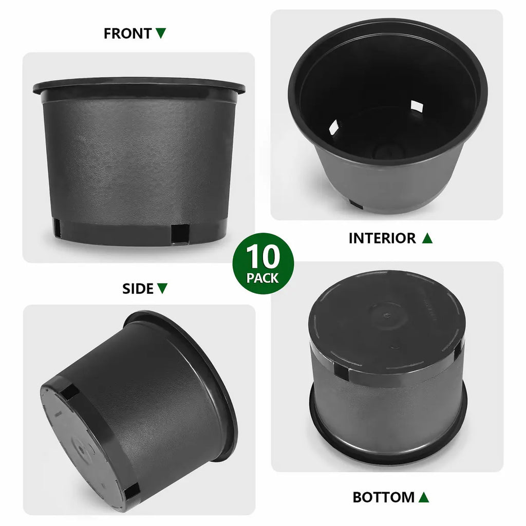 Injection-Molded Nursery Pots – Durable &Weatherproof 🪴⚫