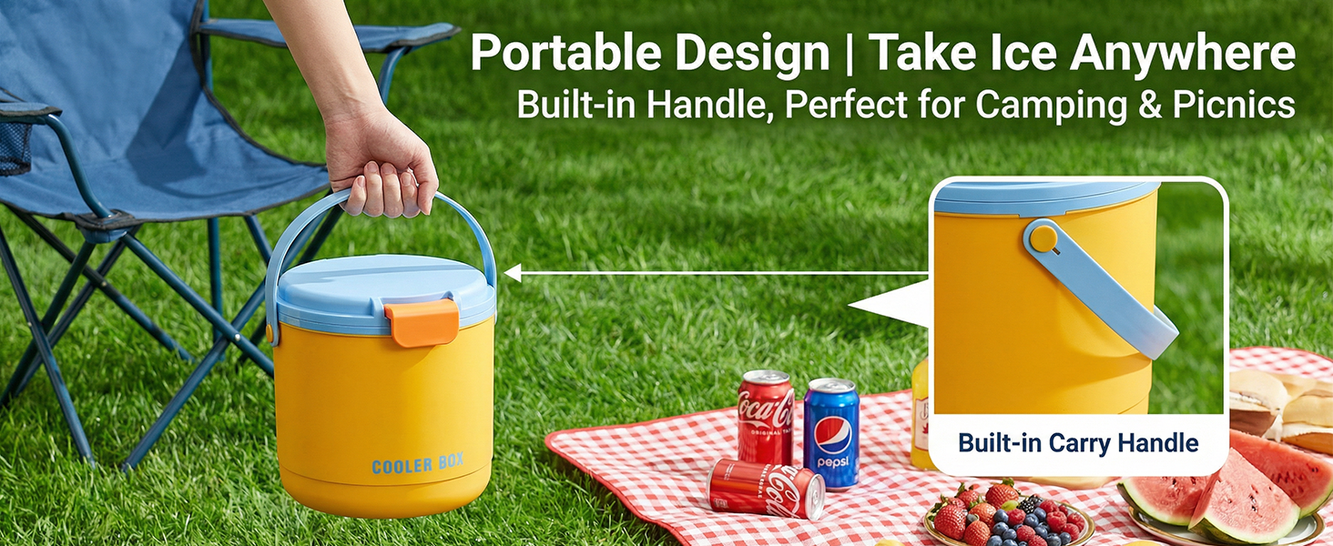2-in-1 Ice Maker & Storage Bucket – Makes 40 Cubes, Insulated & Portable 🧊🪣