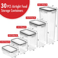 30-Pack Airtight Pantry Containers – Stackable Food Storage Set 🥫🗂️