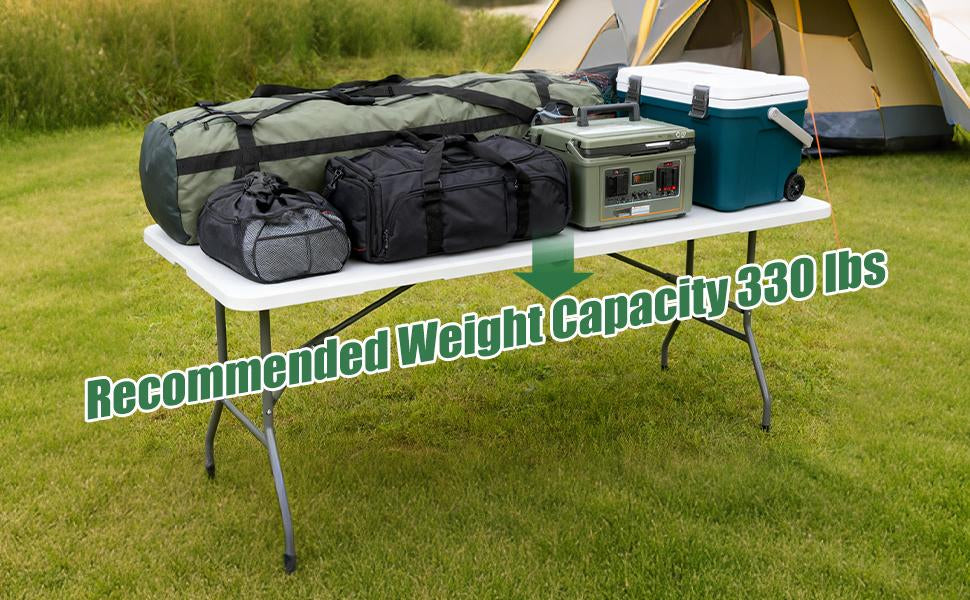 6ft Foldable Table Set with Tablecloth – Heavy Duty Portable Party Table for Indoor/Outdoor Events