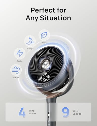 120° Oscillating Standing Fan