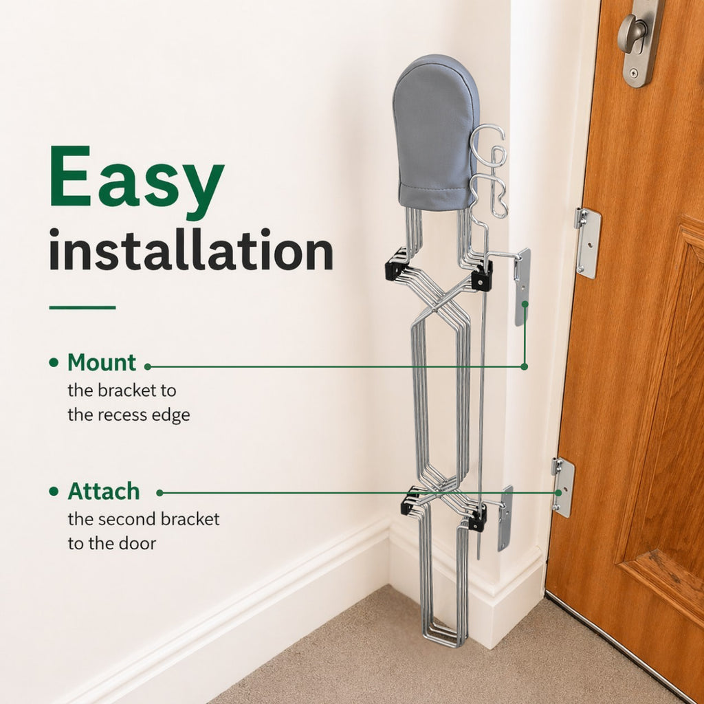 47" Steel Pet Gate – No-Drill 3M Adhesive, Fits Doors & Stairs 🐾🚪