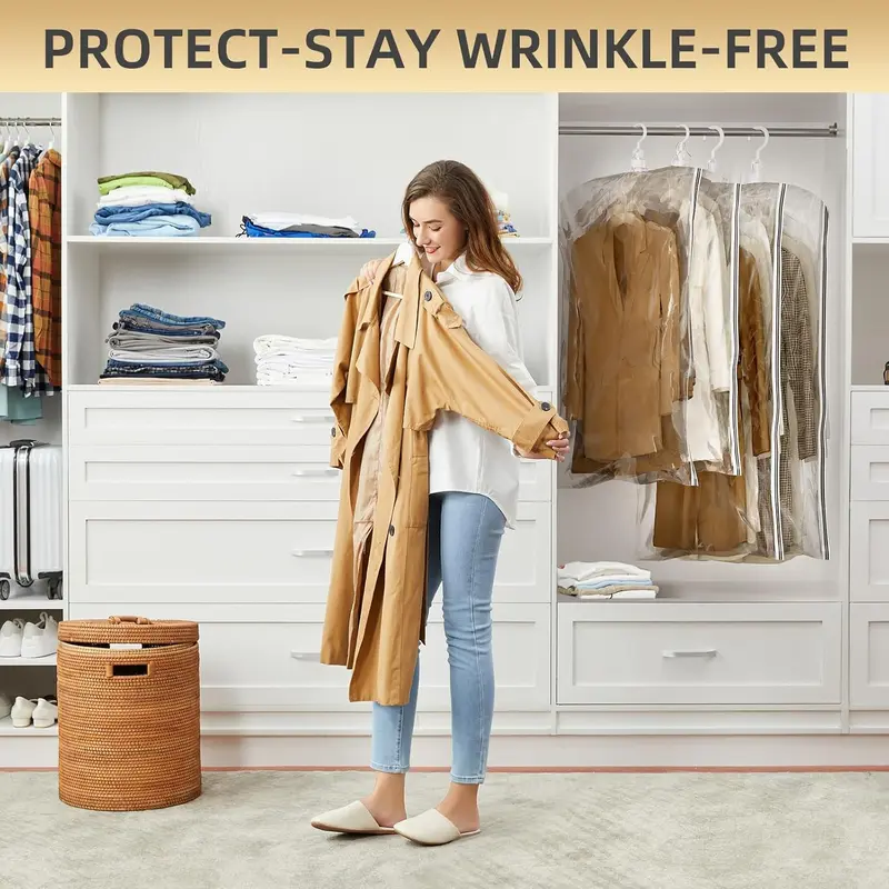Hanging Vacuum Storage Bags – Save 80% Closet Space, Wrinkle‑Free 🧥📦
