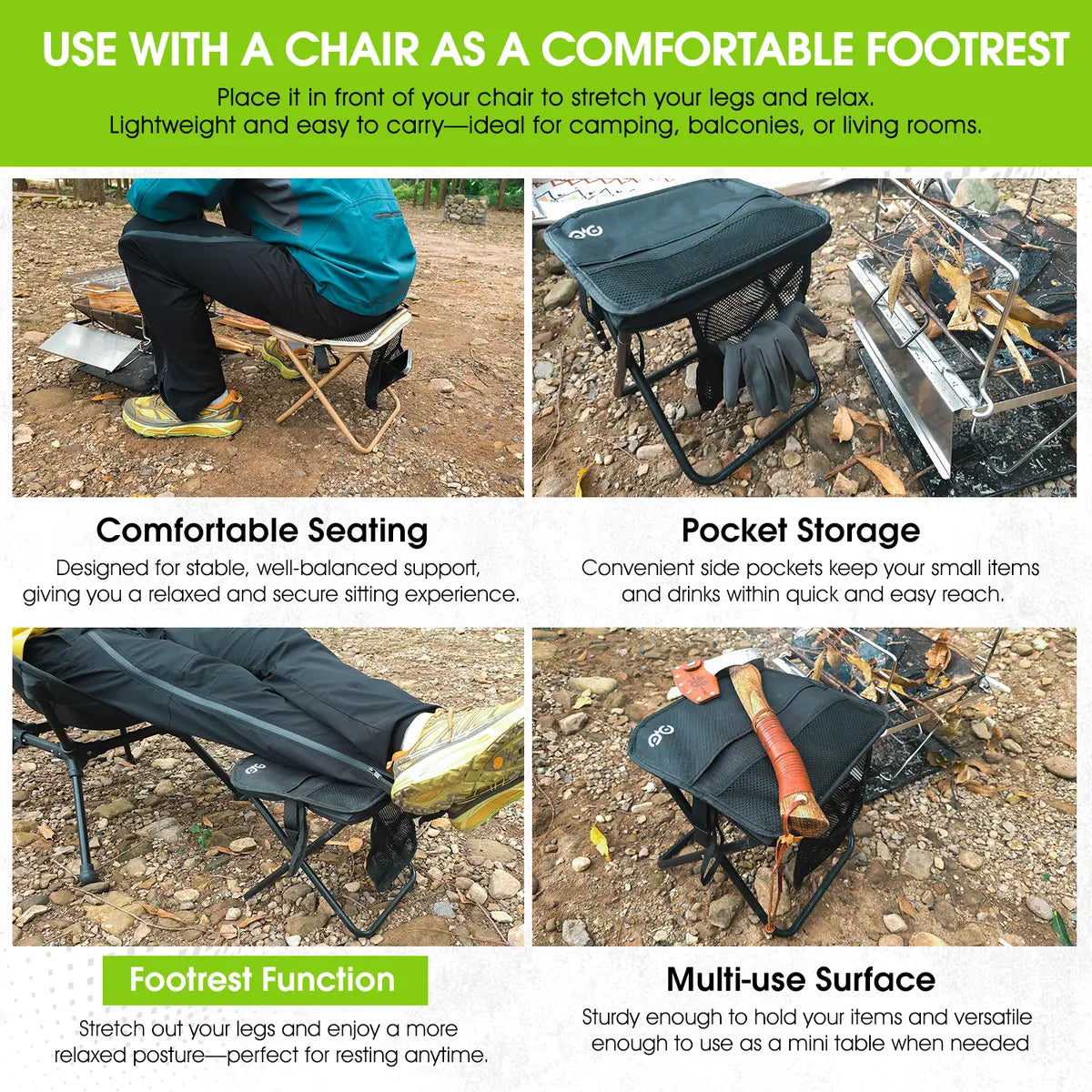 🔥⛰️[Summer Special Offer]Camdoor Ultra-Light Foldable Stool