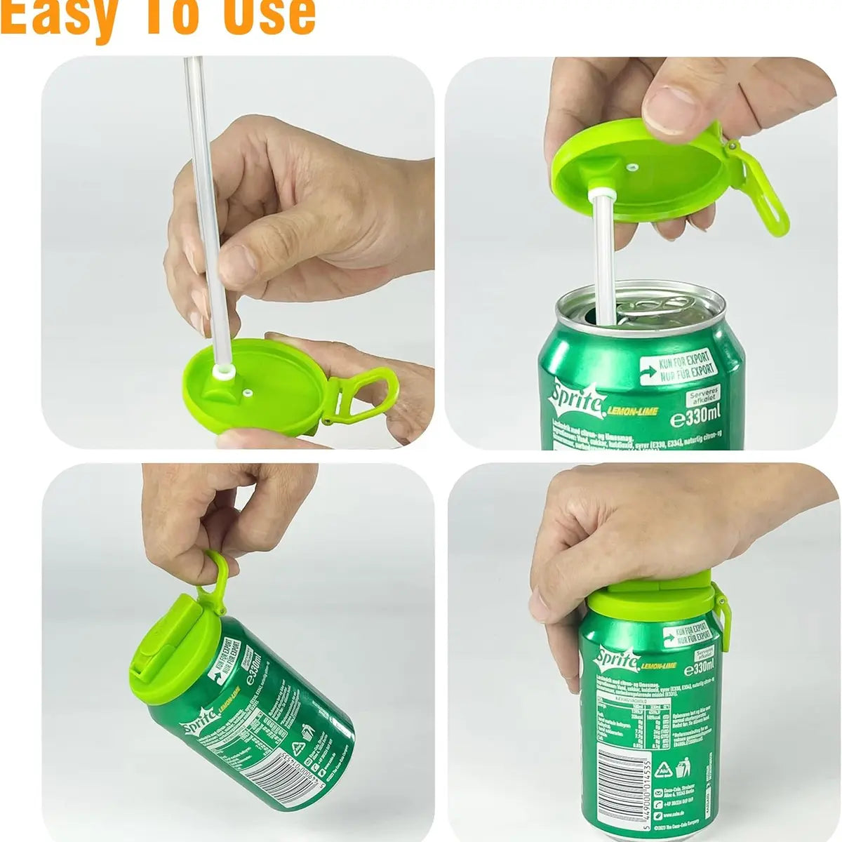 Silicone Soda Can Covers – 6-Pack with Straws 🥤✨