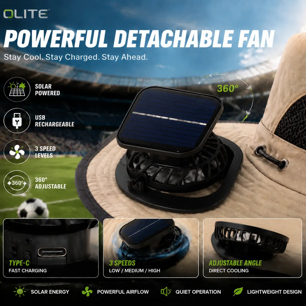 Solar Cooling Hat with Dual Fans – Wide Brim & USB Rechargeable 🌞🧢