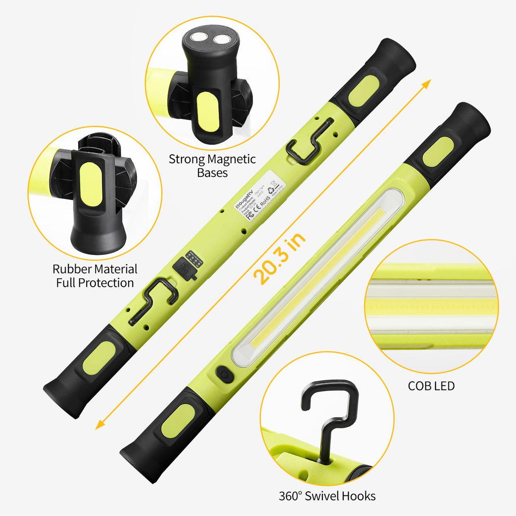 3000LM Under‑Hood Work Light Bar – Magnetic, Rechargeable, 5200mAh 🔧💡