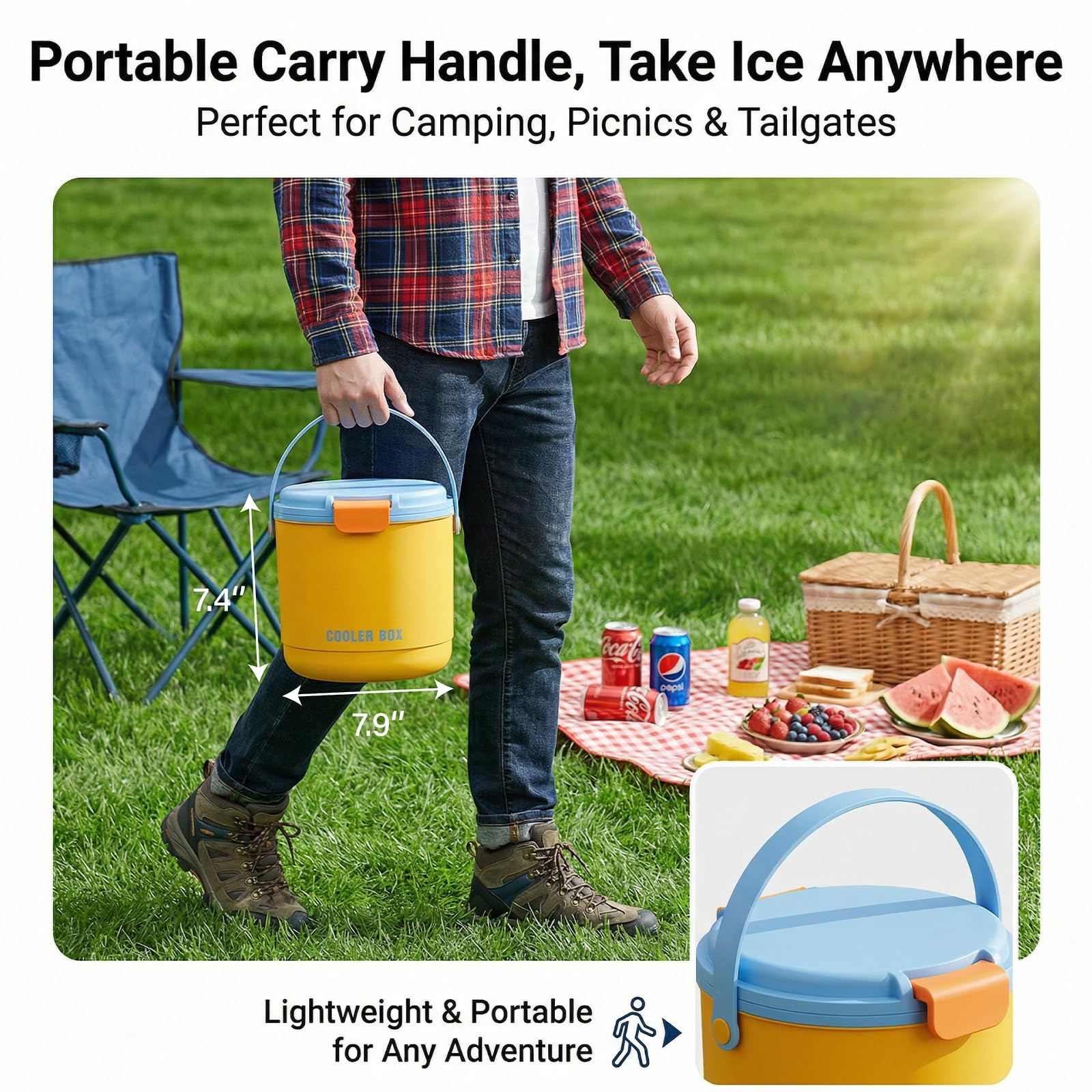 2-in-1 Ice Maker & Storage Bucket – Makes 40 Cubes, Insulated & Portable 🧊🪣
