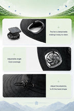 Solar Cooling Hat with Dual Fans – Wide Brim & USB Rechargeable 🌞🧢