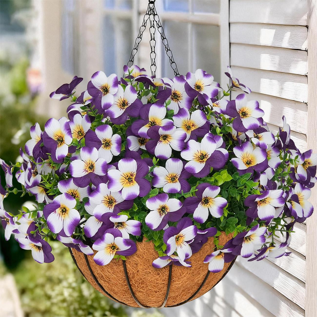 🌺🌺Artificial Silk Spring Flowers Hanging Basket for Outdoor Indoor