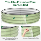 Galvanized Raised Garden Bed – Round Metal Planter Box for Vegetables, Flowers & Fruits
