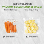 Portable Food Vacuum Sealer with 30 Bags – Keep Food Fresh On the Go