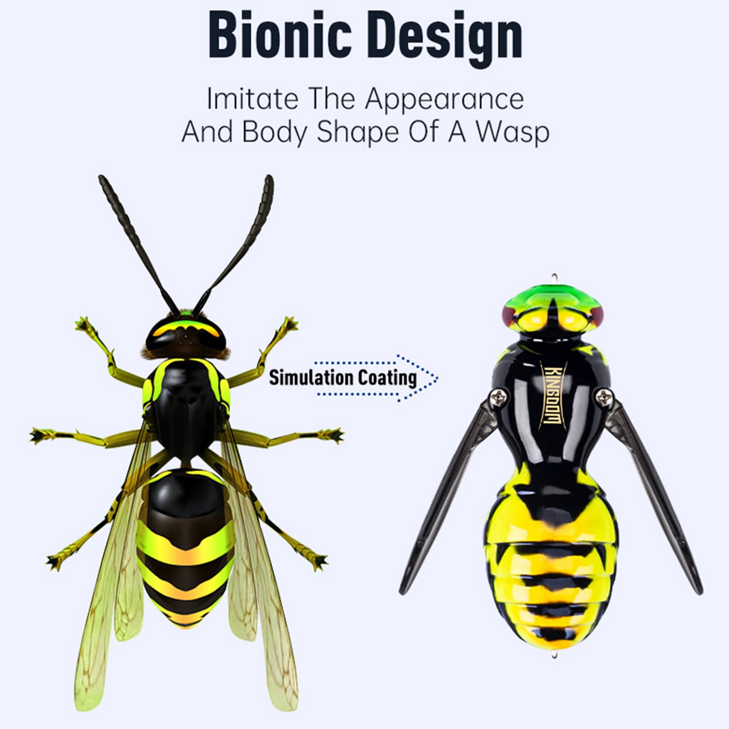 🎣Outdoor Gifts🚣Wasp Crawl Bait – Bionic Floating Fishing Lure for Bass, Carp, Pike, Saltwater & Freshwater