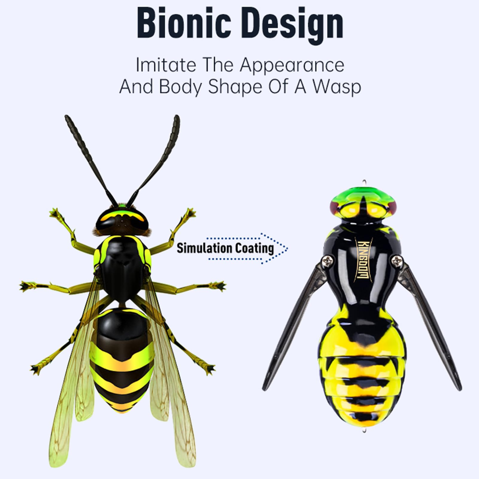 🎣Outdoor Gifts🚣Wasp Crawl Bait – Bionic Floating Fishing Lure for Bass, Carp, Pike, Saltwater & Freshwater