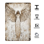 Vintage Angel Wall Art – Distressed Metal Silhouette, Weatherproof 🕊️🕯️