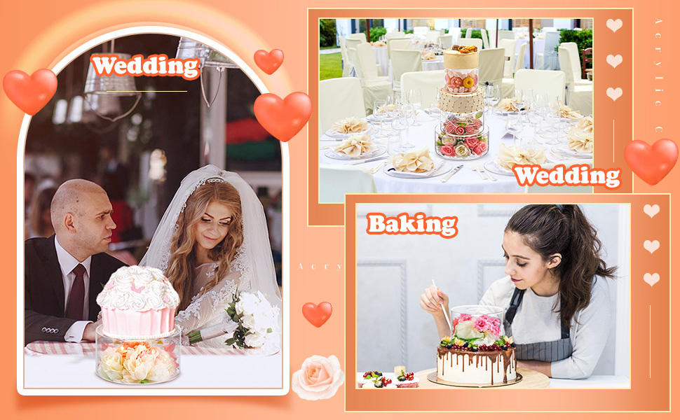 Set of 3 Acrylic Cake Stands – Stackable &Fillable 🍰✨