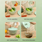 Salad Spinner & Chopper – Wash, Spin, Slice &Serve in One Bowl 🥗✨