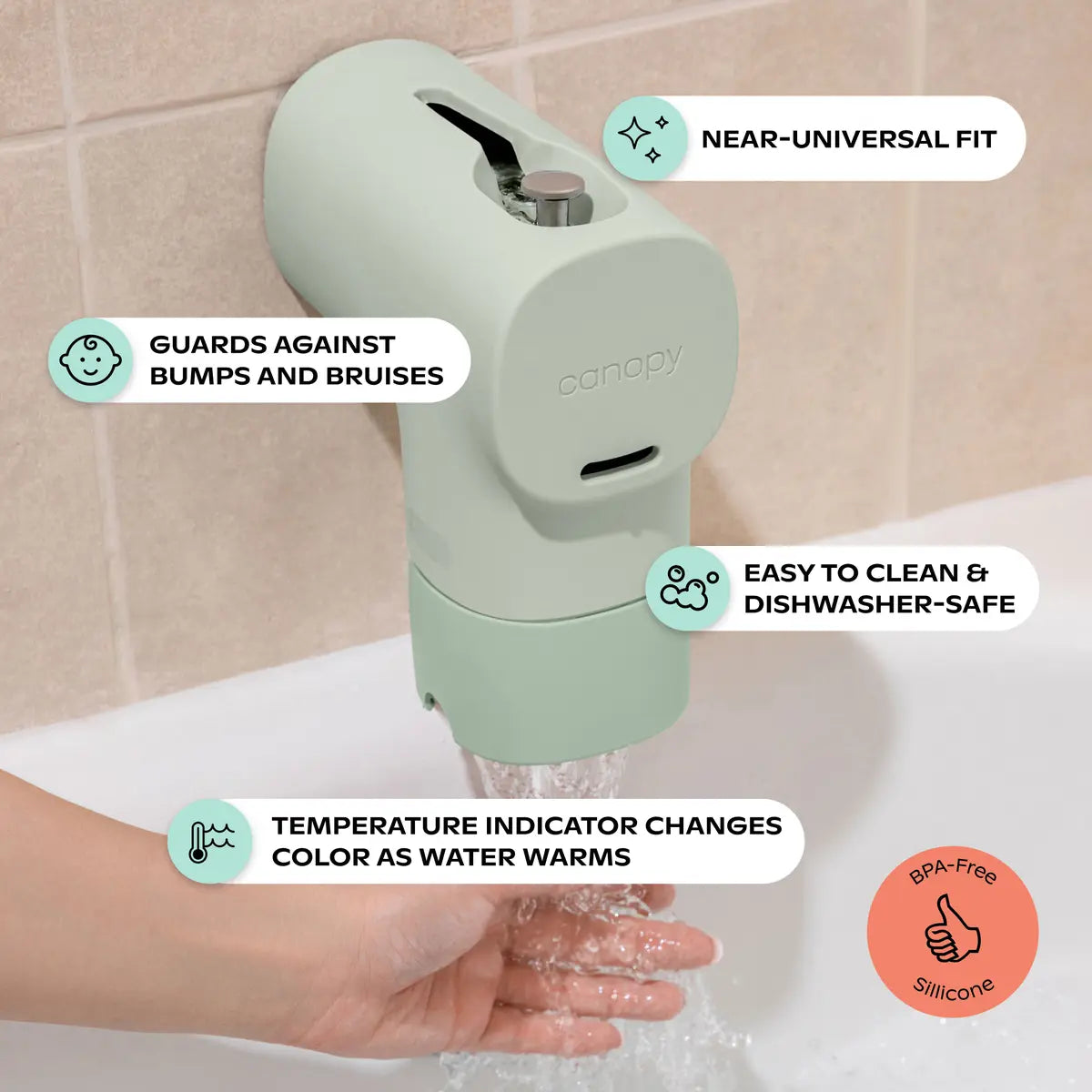 Bath Tub Filter – Reduces Chlorine & Irritants, BPA-Free, Easy Install