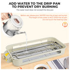 Electric Indoor Grill & Griddle - 2-in-1 Smokeless Kitchen Grill, 1500w, Dishwasher Safe, BBQ Pan with Non-Stick Plates