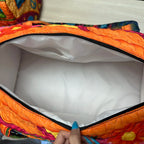 Unisex Boho Quilted Weekender Travel Bag, Lightweight & Comfortable, Hippie Design