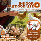 Ceramic Egg Basket with Chicken Lid – Holds 20-25 Eggs, Farmhouse Kitchen Countertop Storage
