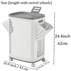 Laundry Basket with Wheels & Lid – Ventilated, Odor-Resistant, Portable Storage