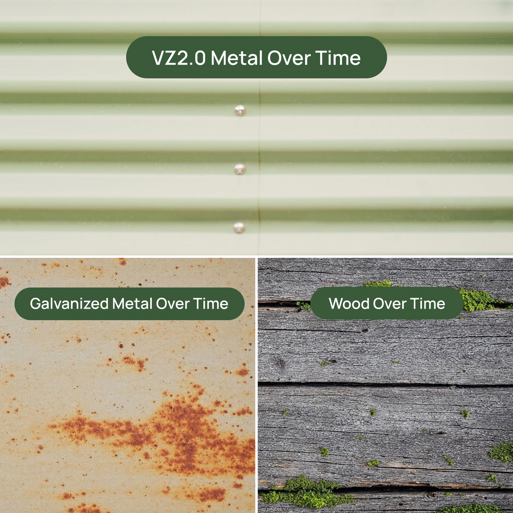 🍅Limited-time Summer Special Offer🍆2-Pack 12" Tall 4x2 ft Metal Raised Garden Beds – Oval Planter Box for Vegetables & Flowers