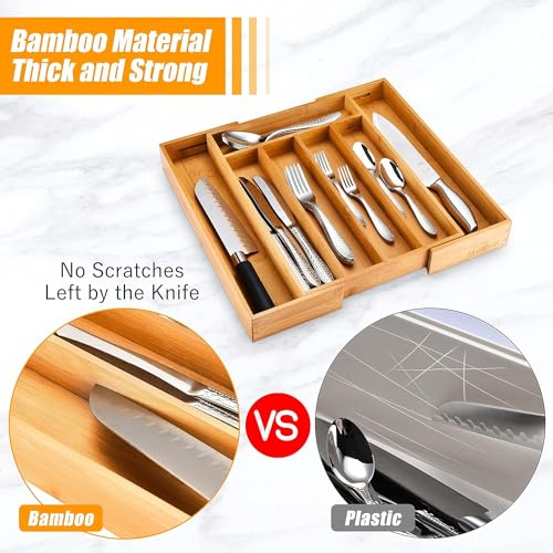 Drawer Organizer for Kitchen, Bathroom & Office – Silverware, Utensil, Makeup & Desk Storage Trays