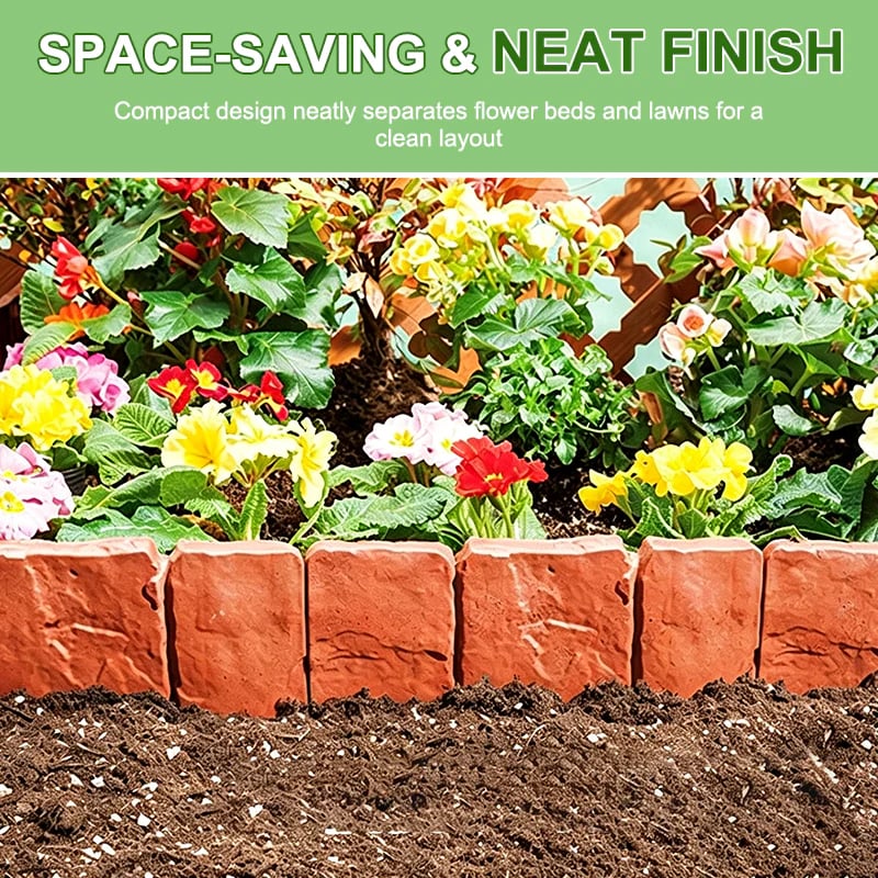 Imitation Stone Garden Edging – Flexible & Tool-Free 🌿🪨