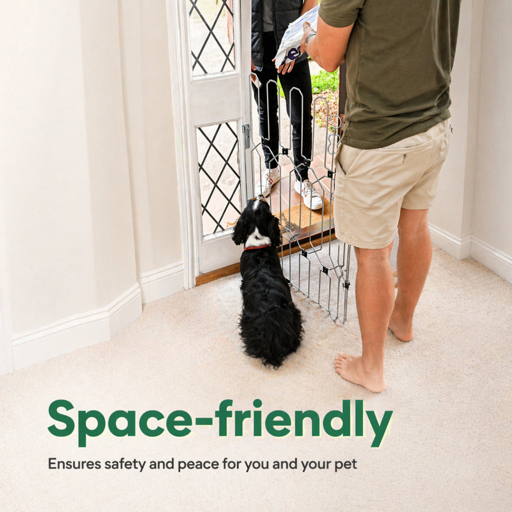 47" Steel Pet Gate – No-Drill 3M Adhesive, Fits Doors & Stairs 🐾🚪