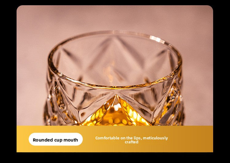Rotating Whiskey Glass with Non-Spill Base
