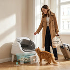 🐱Cat Gift🐱PetPivot AutoScooper 12 Lite Open Top Self Cleaning Cat Litter Box