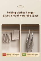 6 Layer Pants Hanger Space Saving Closet Organizer with 50mm Wide Spacing
