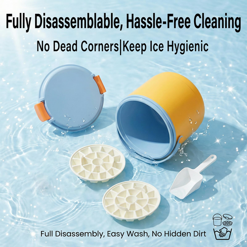 2-in-1 Ice Maker & Storage Bucket – Makes 40 Cubes, Insulated & Portable 🧊🪣