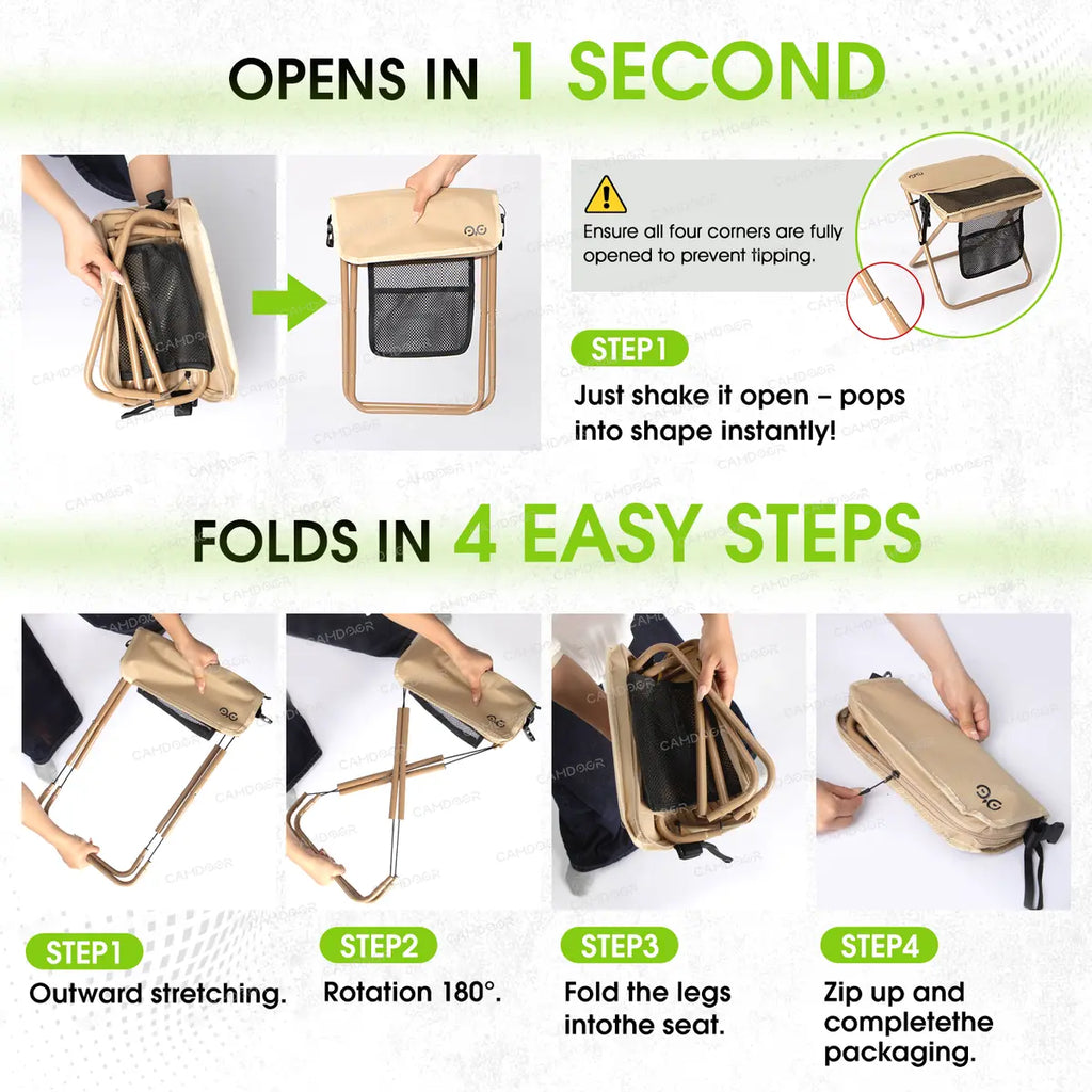🔥⛰️[Summer Special Offer]Camdoor Ultra-Light Foldable Stool