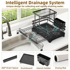 Foldable Dish Drying Rack with Pull‑Out Tray 🍽️🔄