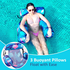2-Pack Adult Pool Float Chairs – Inflatable Loungers with Mesh Seat 🏖️