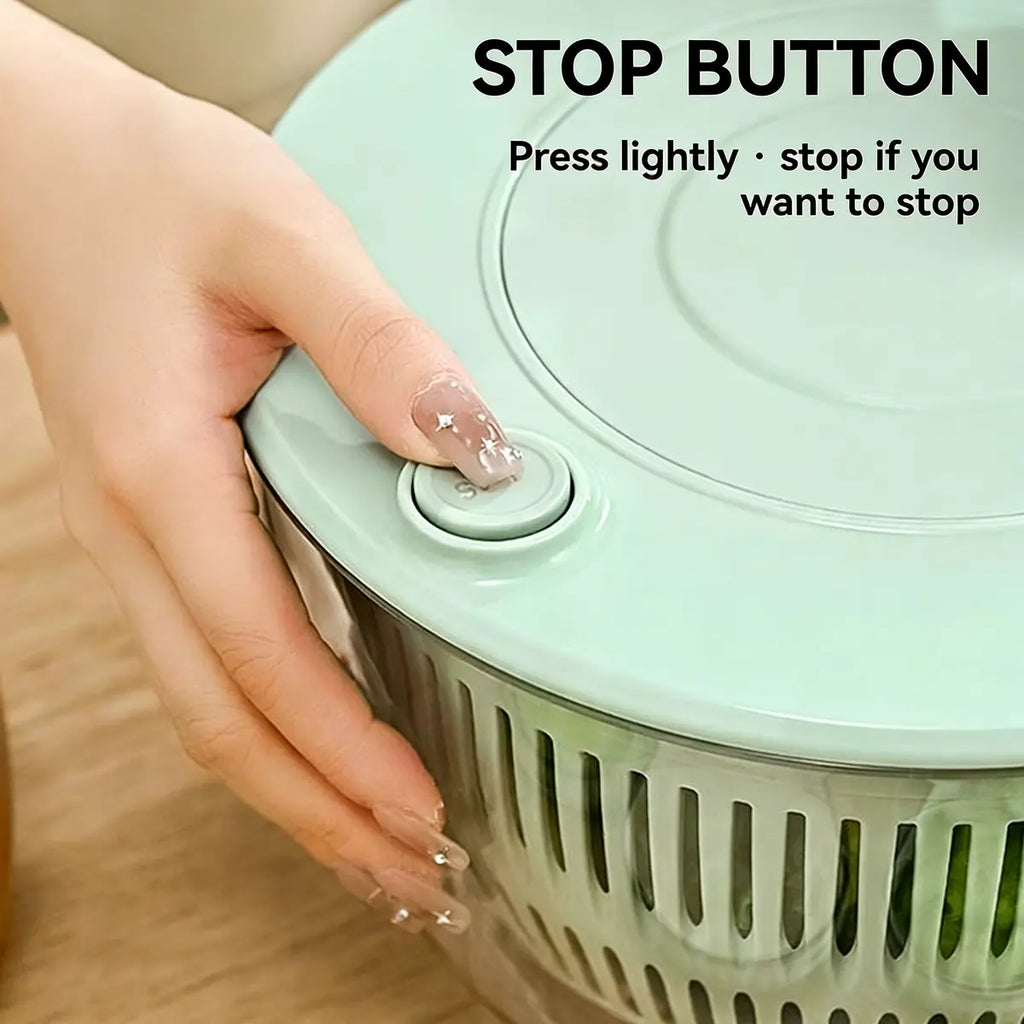 Salad Spinner & Chopper – Wash, Spin, Slice &Serve in One Bowl 🥗✨