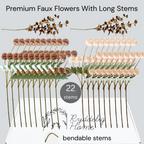 Real-Touch Silk Mum Stems – Hyper-Realistic Fall Florals 🌼🍂