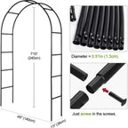 7.9ft Metal Pergola Arch – Freestyle Garden Trellis for Climbing Plants, Wedding & Outdoor Decor