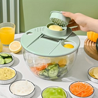 Salad Spinner & Chopper – Wash, Spin, Slice &Serve in One Bowl 🥗✨