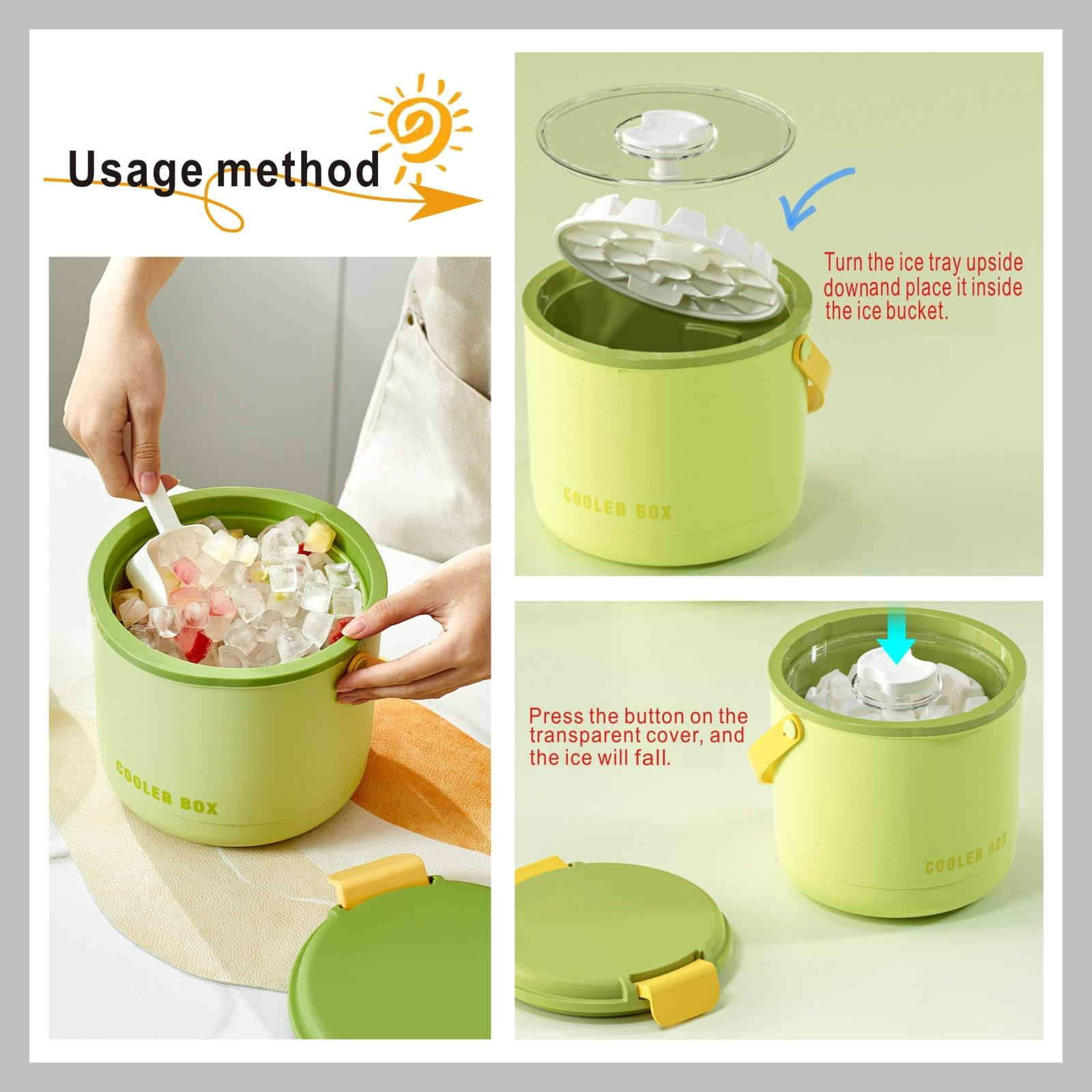 2-in-1 Ice Maker & Storage Bucket – Makes 40 Cubes, Insulated & Portable 🧊🪣
