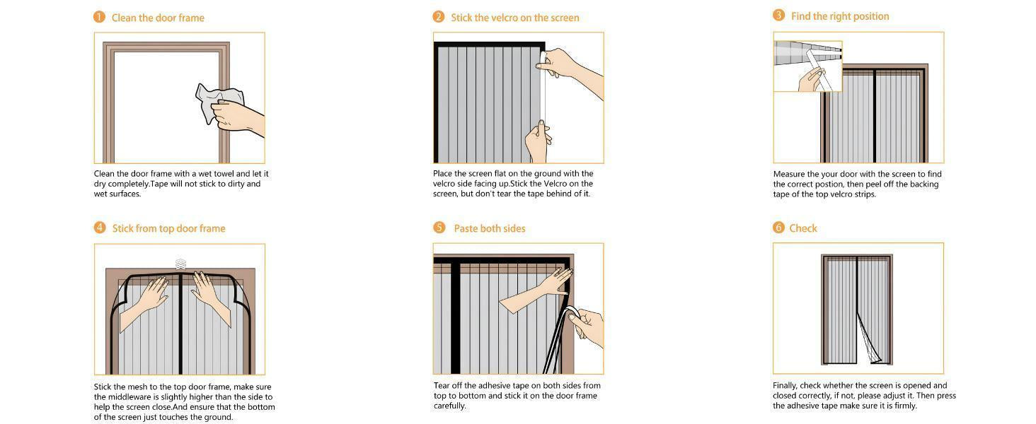Magnetic Screen Door – Self‑Adhesive, 62″×80″, No Tools 🚪🪲🦟