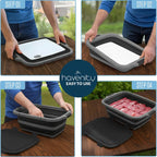 Collapsible BBQ Prep Tub with Cutting Board Lid – Foldable &Portable 🍖🧊